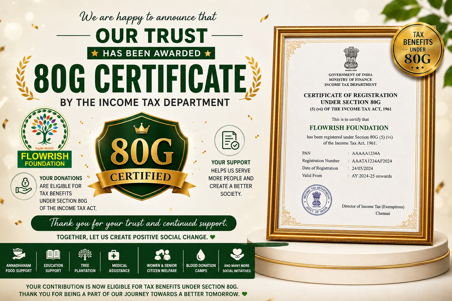 80G Certificate Certified Trust